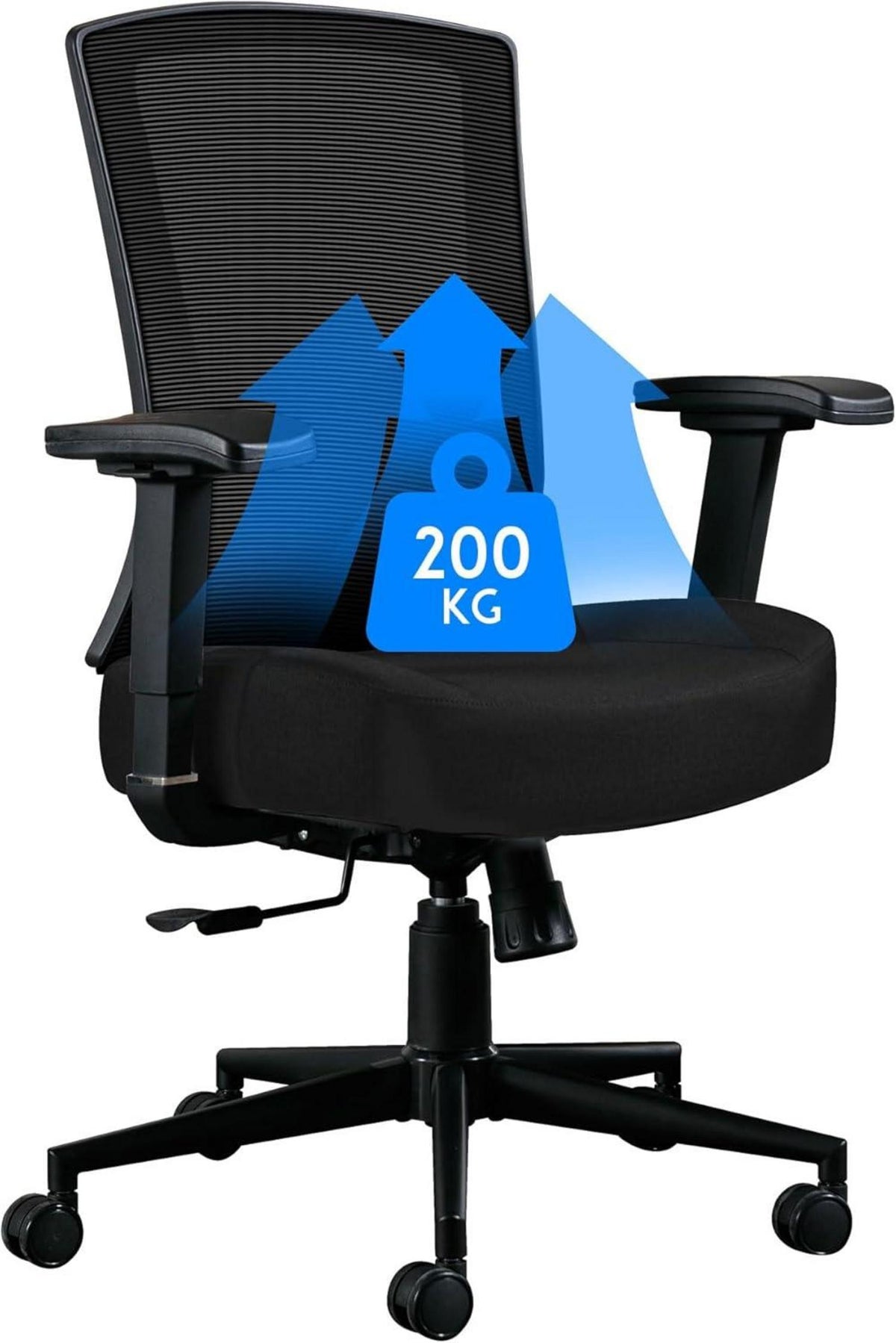 Ergonomischer Bürostuhl mit Lendenstütze und 200KG Traglast