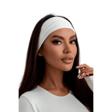 Damen Stirnband Elastisch Weiß Haarband Breit Lycra OEKO TEX