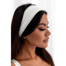 Damen Stirnband Elastisch Weiß Haarband Breit Lycra OEKO TEX