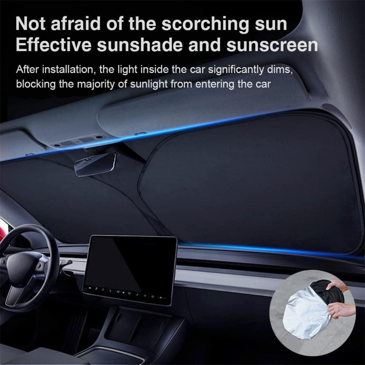 Auto Frontscheiben Sonnenschutz 142x80cm – UV Schutz & Kühlung