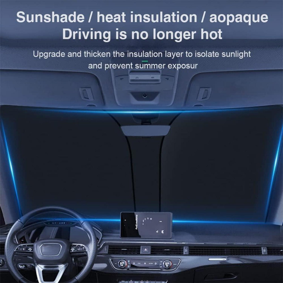 Auto Frontscheiben Sonnenschutz 142x80cm – UV Schutz & Kühlung