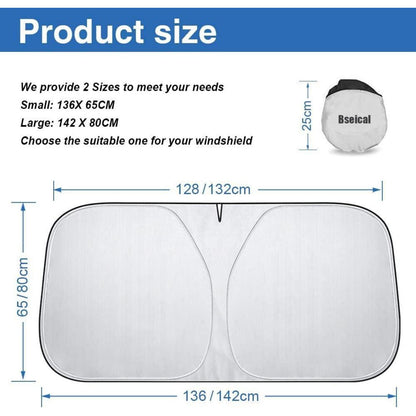 Auto Frontscheiben Sonnenschutz 142x80cm – UV Schutz & Kühlung