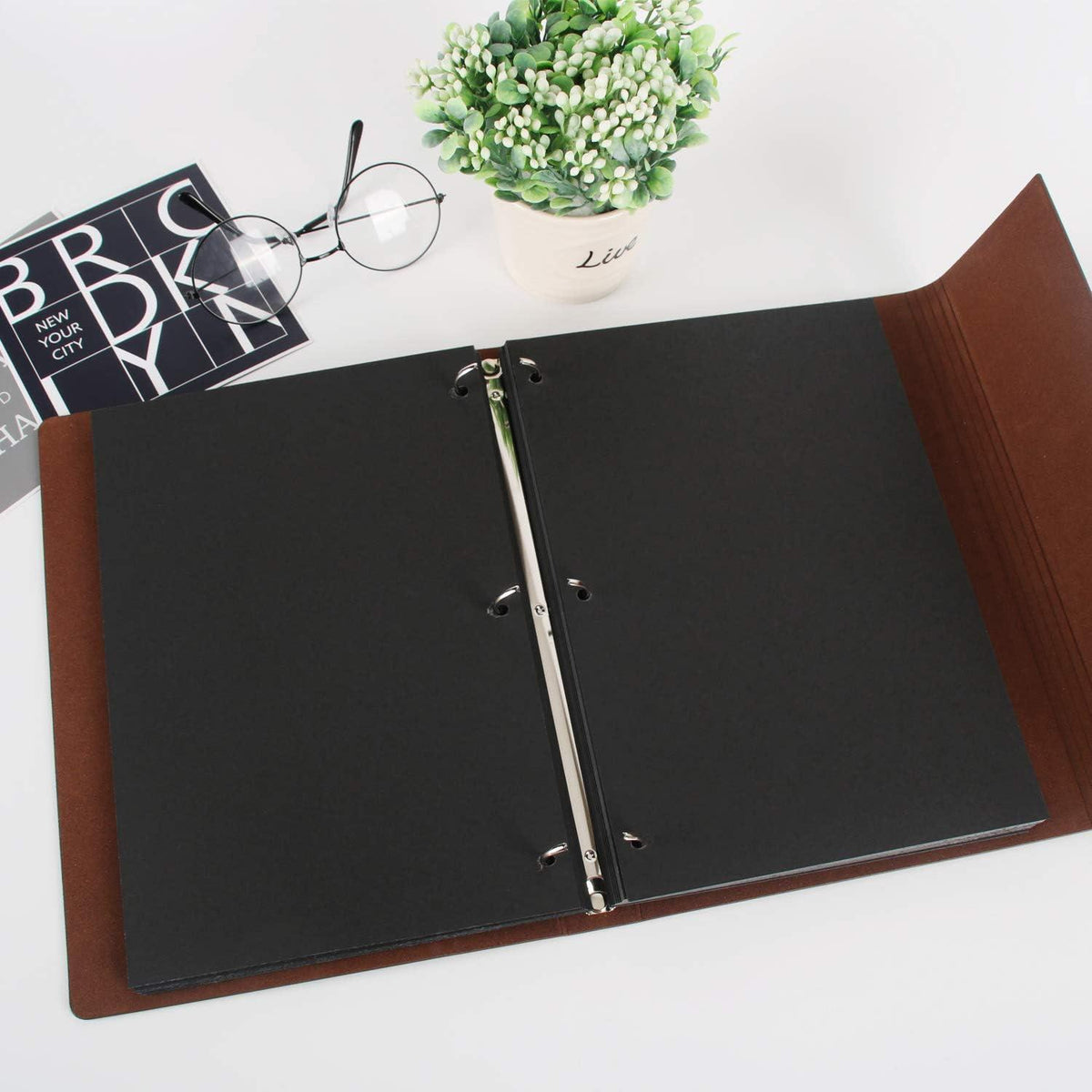 Nachfüllseiten für Scrapbooking Album 28x21cm, 20 schwarze Seiten