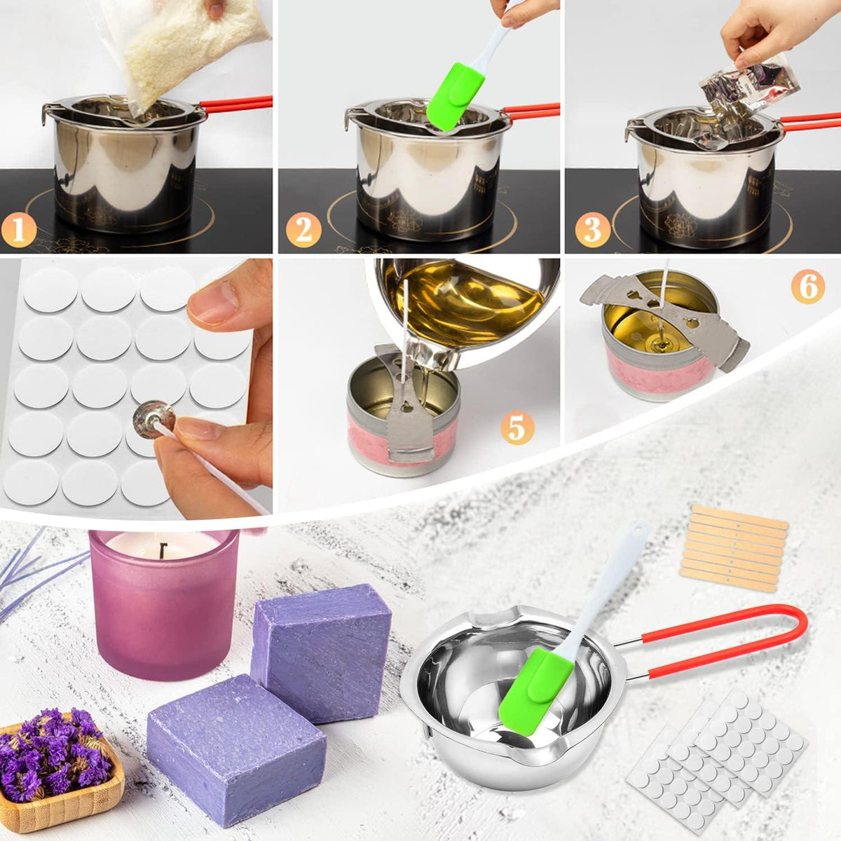Kerzenherstellungsset 180-teiliges DIY-Kit Kerzengießwerkzeug
