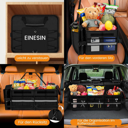 Einesin 88L Kofferraum Organizer mit 22L Kühltasche und 7 Fächern