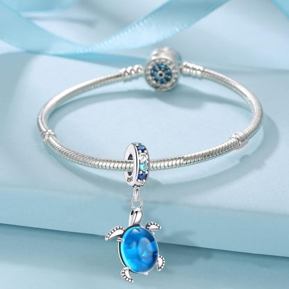 925 Sterling Silber Schildkröte Charm Anhänger für Damen Armband Halskette