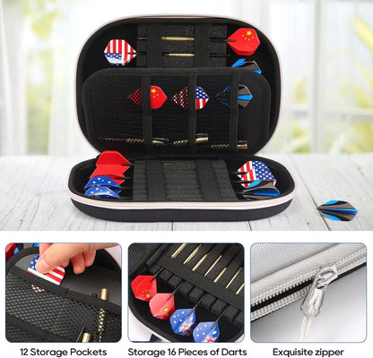 ATDAWN Darts Tasche Aufbewahrungslösung für 16 Darts