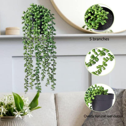 Hängende Kunstpflanze mit Topf – 2er Set, 47cm