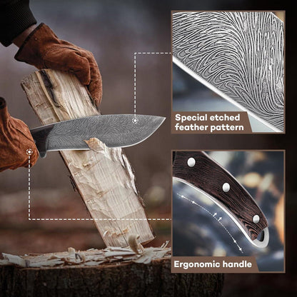 Dragon Creek Bushcraft Messer - Feststehende Klinge, Outdoor