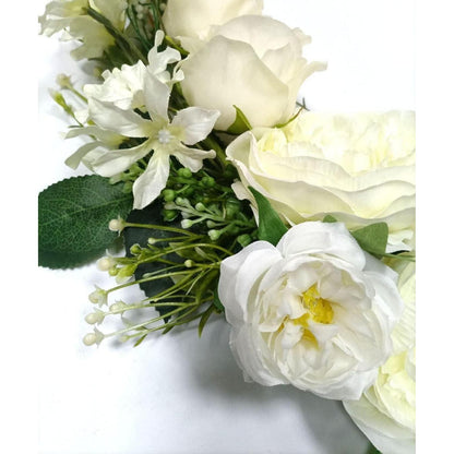 Pfingstrosen Girlande – Hochzeit & Party Deko, Elfenbein