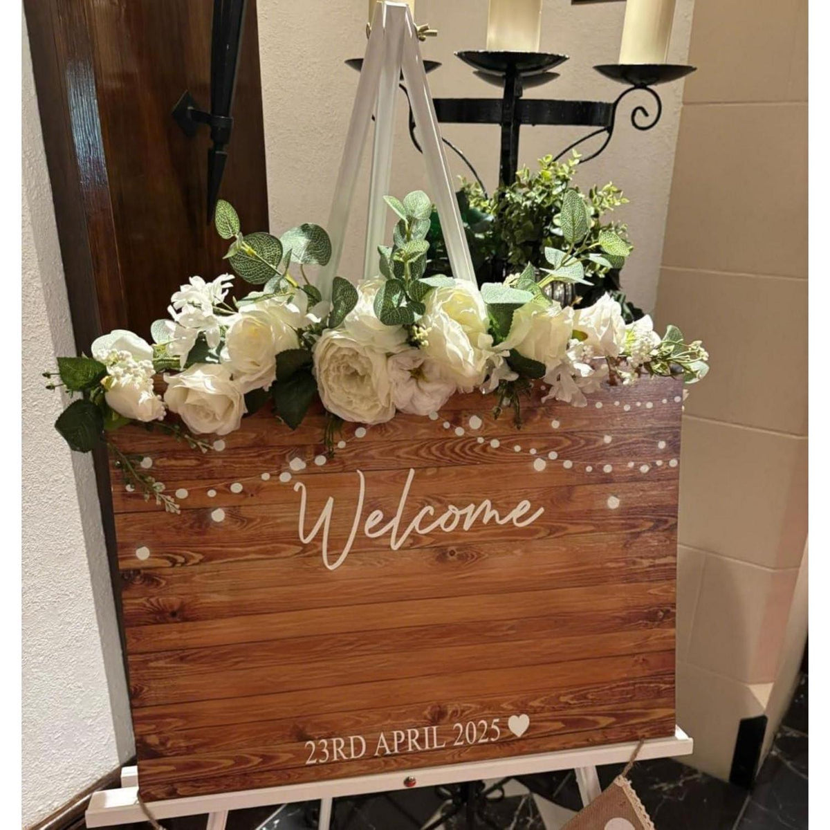 Pfingstrosen Girlande – Hochzeit & Party Deko, Elfenbein