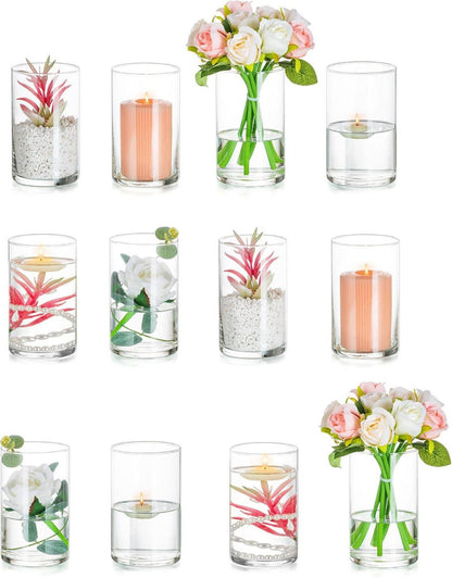 Kleine Glasvase Blumenvase Set 12 Stück Hochzeit Deko Tischdeko
