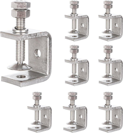 8er Set 30mm Edelstahl C Klemmen für diverse Projekte