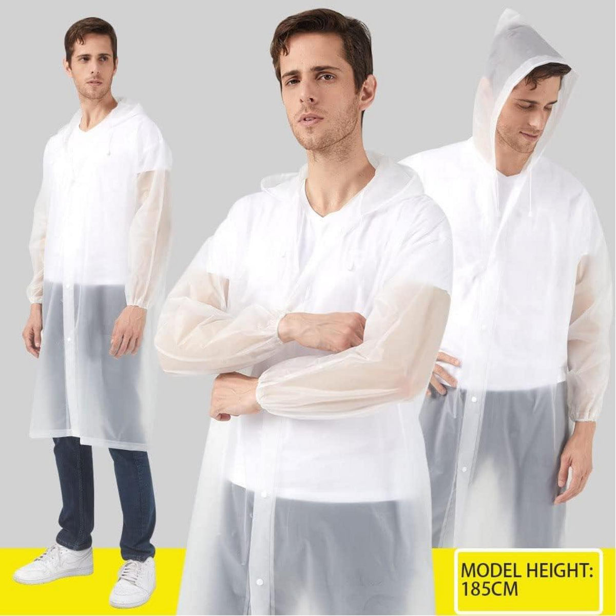 Wiederverwendbarer Regenponcho Unisex für Outdoor-Aktivitäten XL