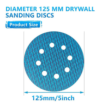 80x Klett Schleifpapier 125mm Korn 400 Exzenter Schleifscheiben 8-Loch