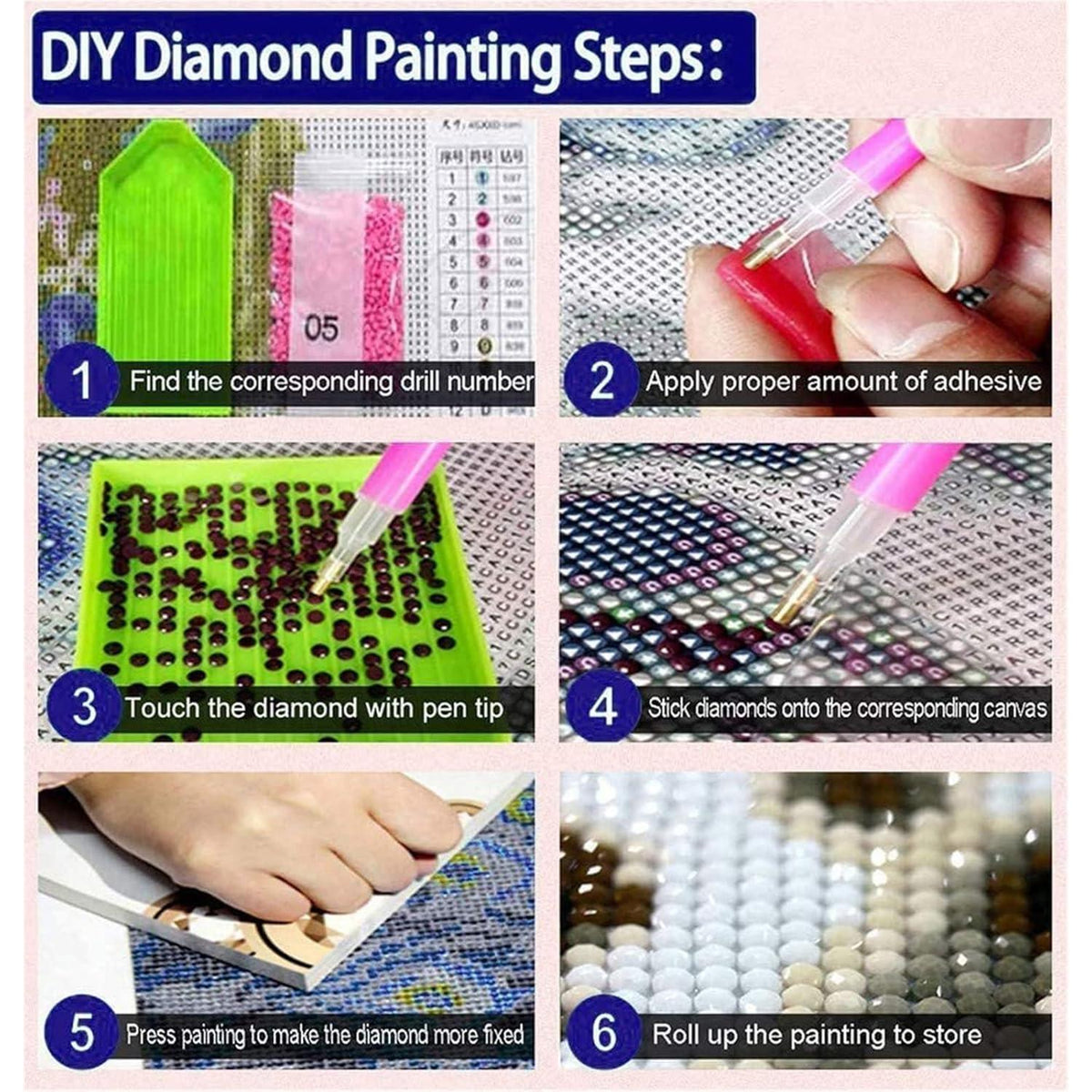 Diamant Painting Tiger XXL 160x80cm - DIY Bausatz für Wandbild