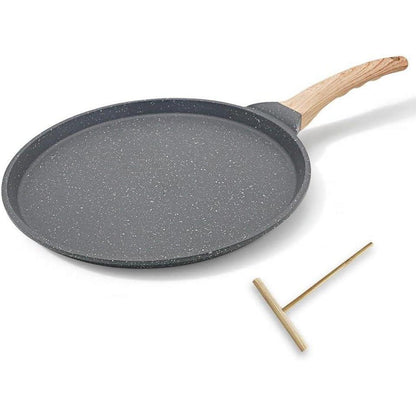 Crepe Pfanne 25 cm mit Teigverteiler, Induktion, Schwarz