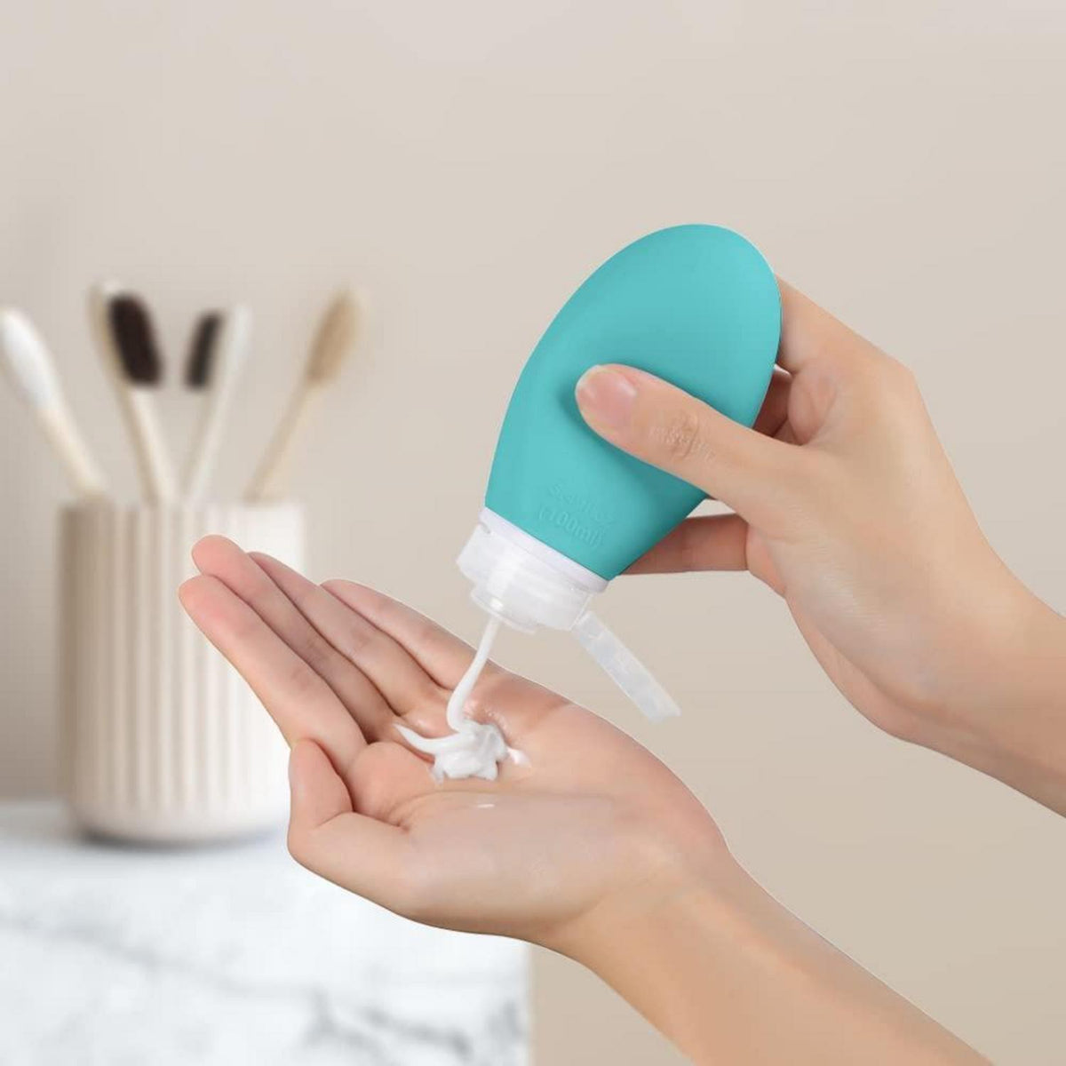 100ml Silikon Reiseflaschen Set – 3 Stück Auslaufsicher