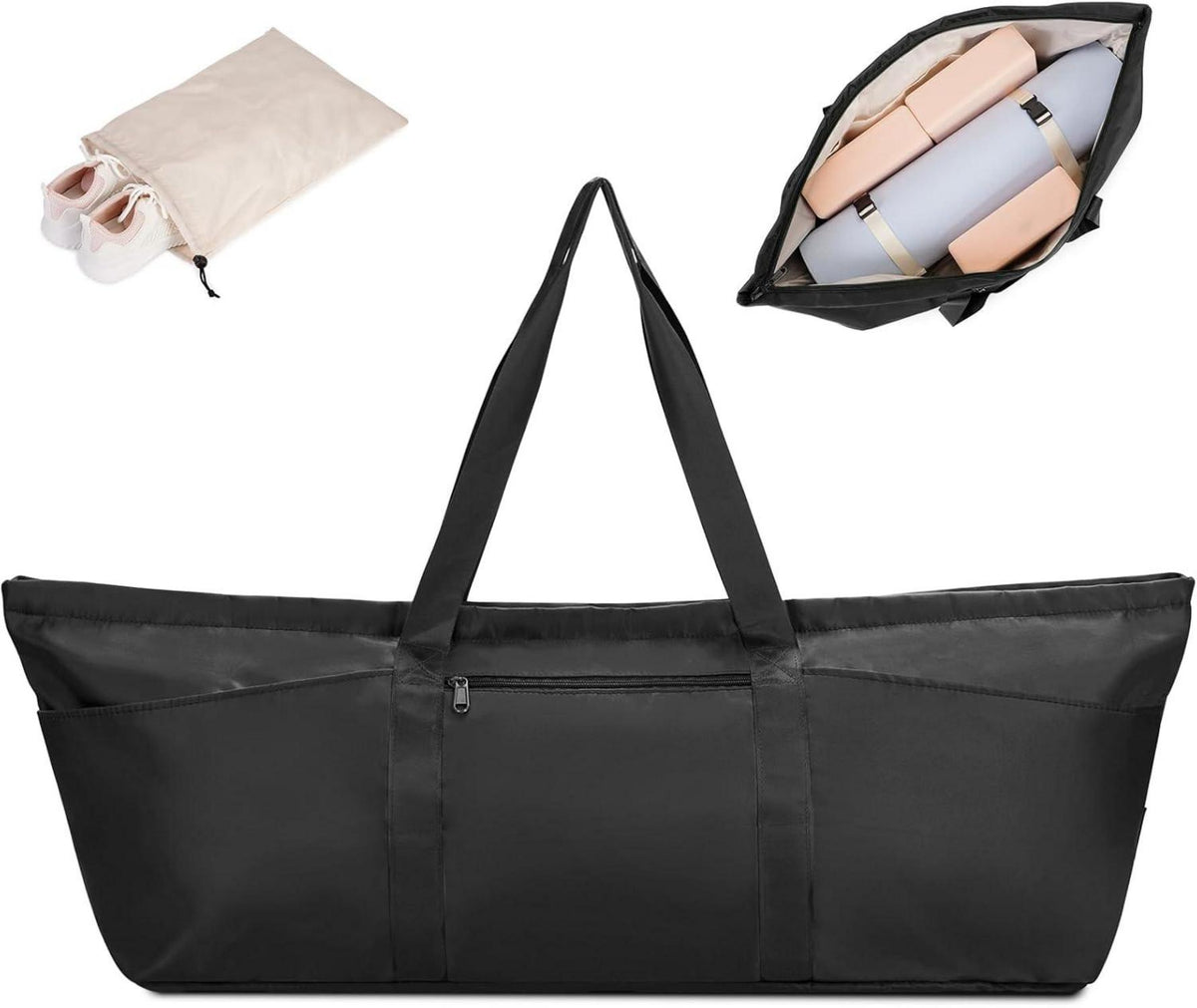 Sporttasche Damen Groß mit Schuhtasche und Nassfach Schwarz