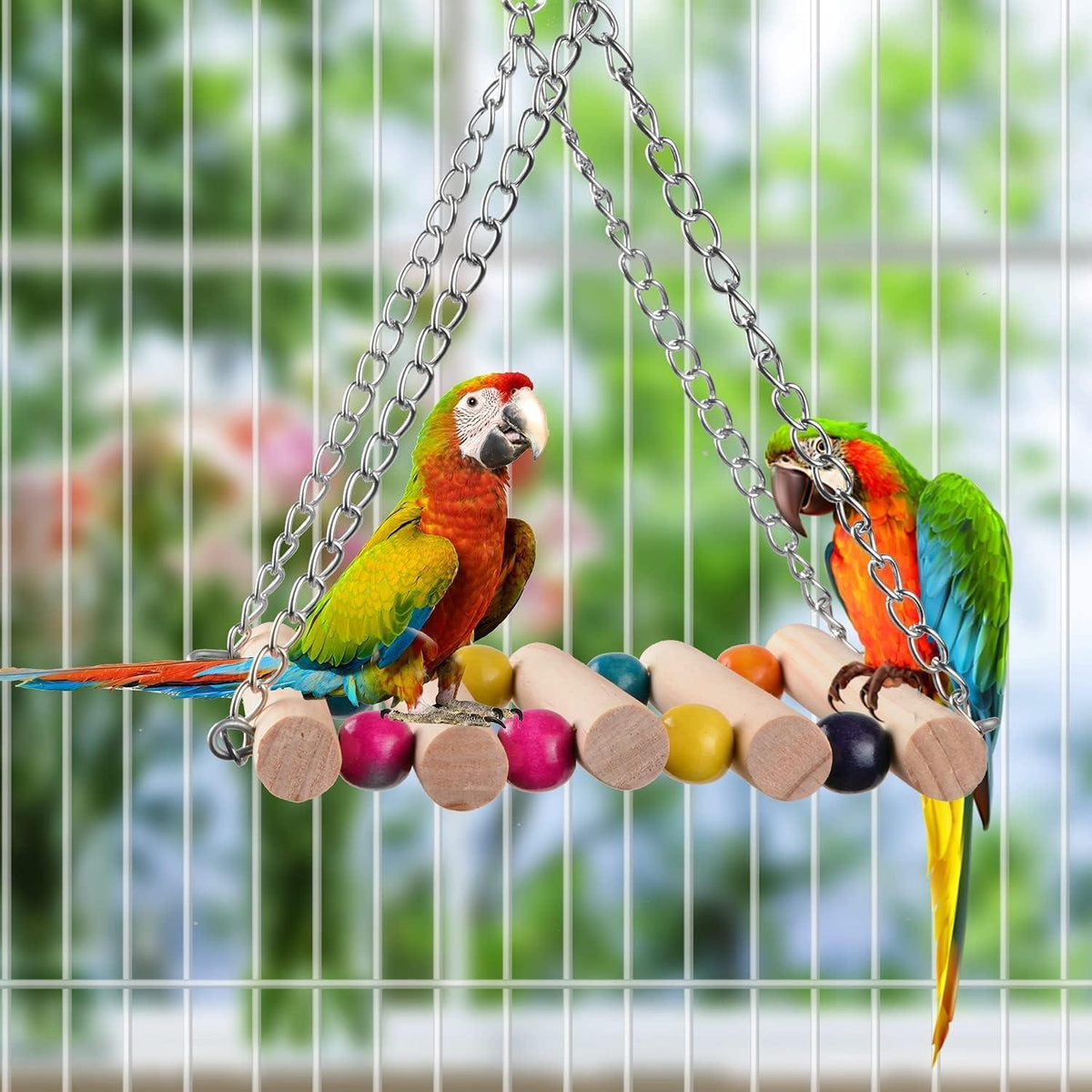 18-teiliges Vogelkäfig-Spielzeug-Set für Papageien und