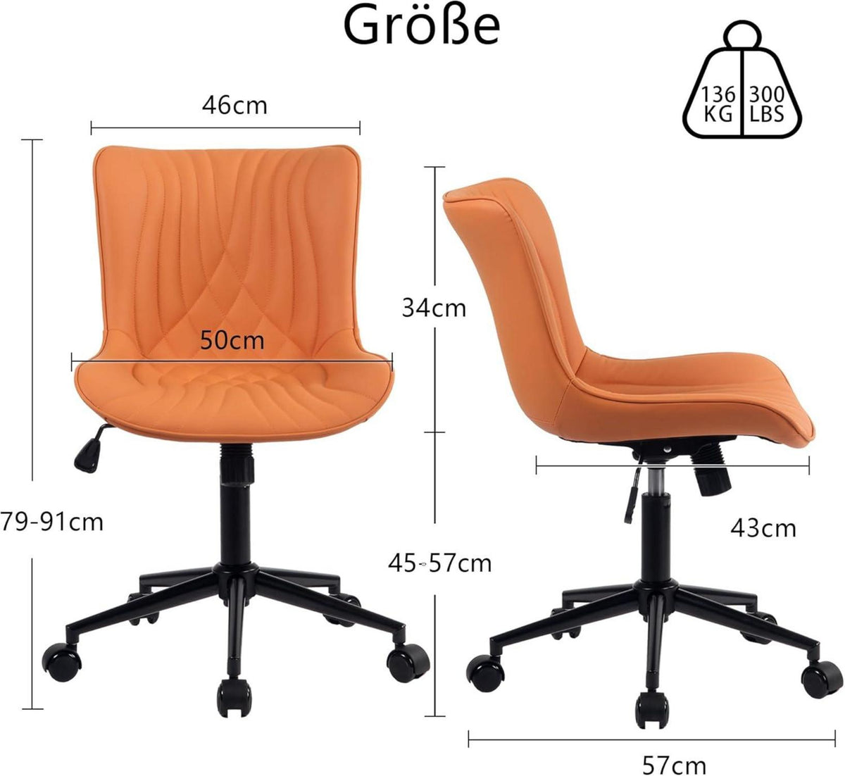 Ergonomischer Bürostuhl mit Fischschwanz-Design, Drehstuhl