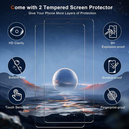 Handyhülle Samsung Galaxy A14 4G/5G mit Panzer Schutzglas und RFID Schutz - Rosa