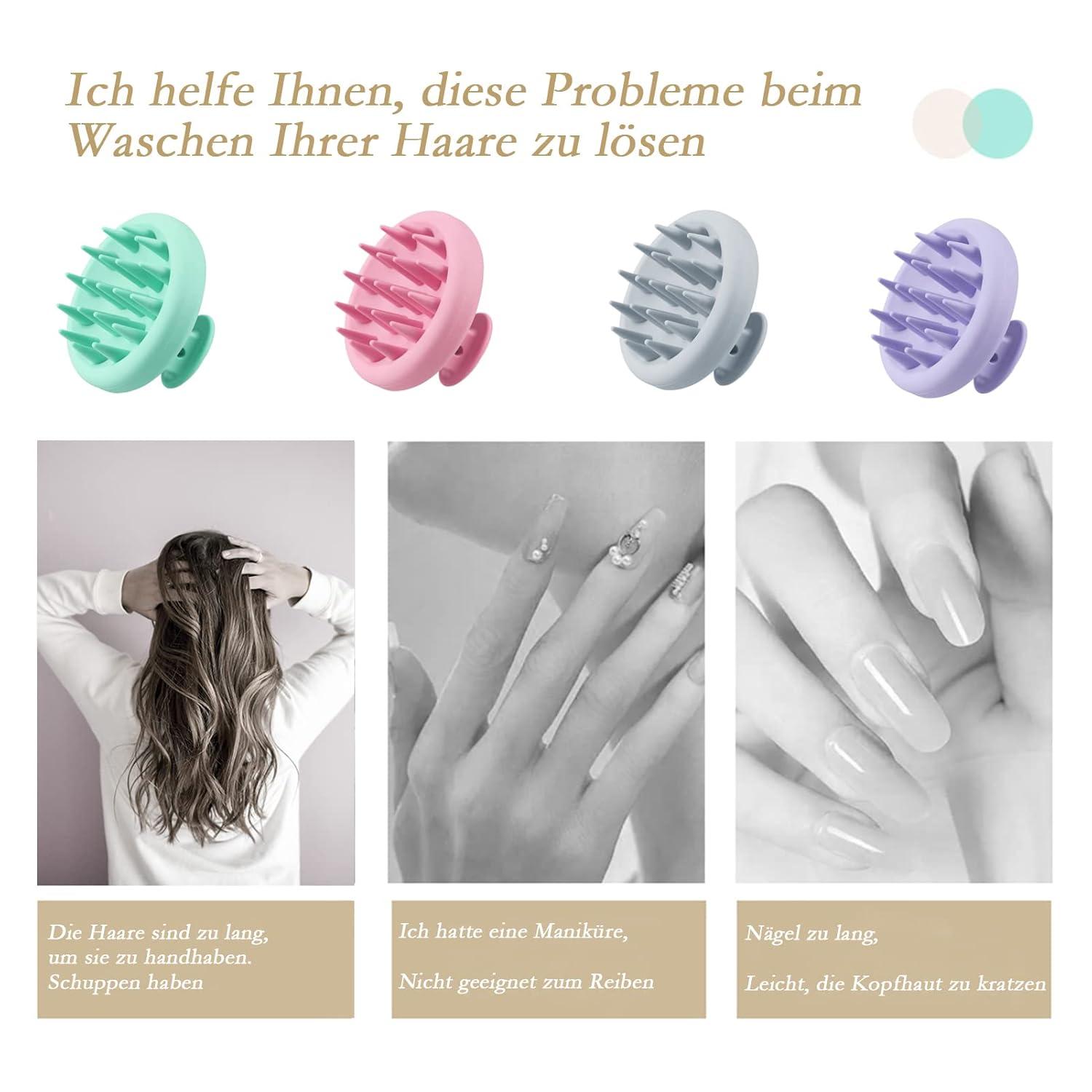 Kopfhaut Massagebürste Shampoo Bürste Silikon Haar Scalp Massager Haarwachstum