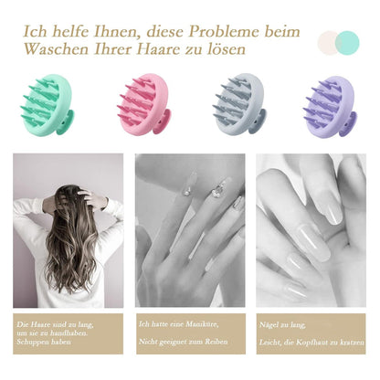 Kopfhaut Massagebürste Shampoo Bürste Silikon Haar Scalp Massager Haarwachstum