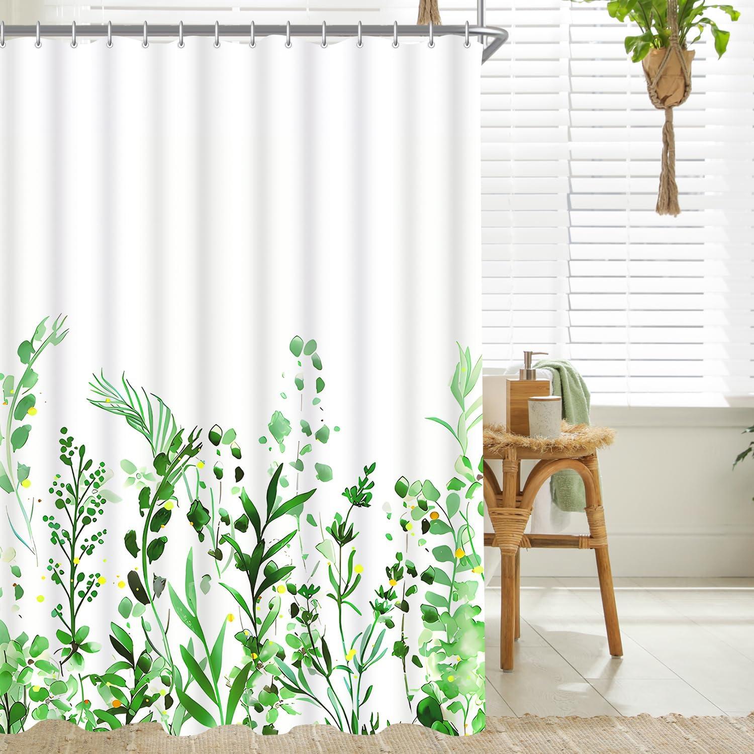 Duschvorhang Blumen 100x200cm Antischimmel Wasserabweisend Polyester Stoff