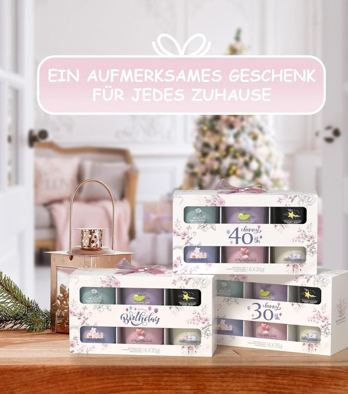 Duftkerzen Geschenkset für Frauen | 6er Set Entspannungskerzen