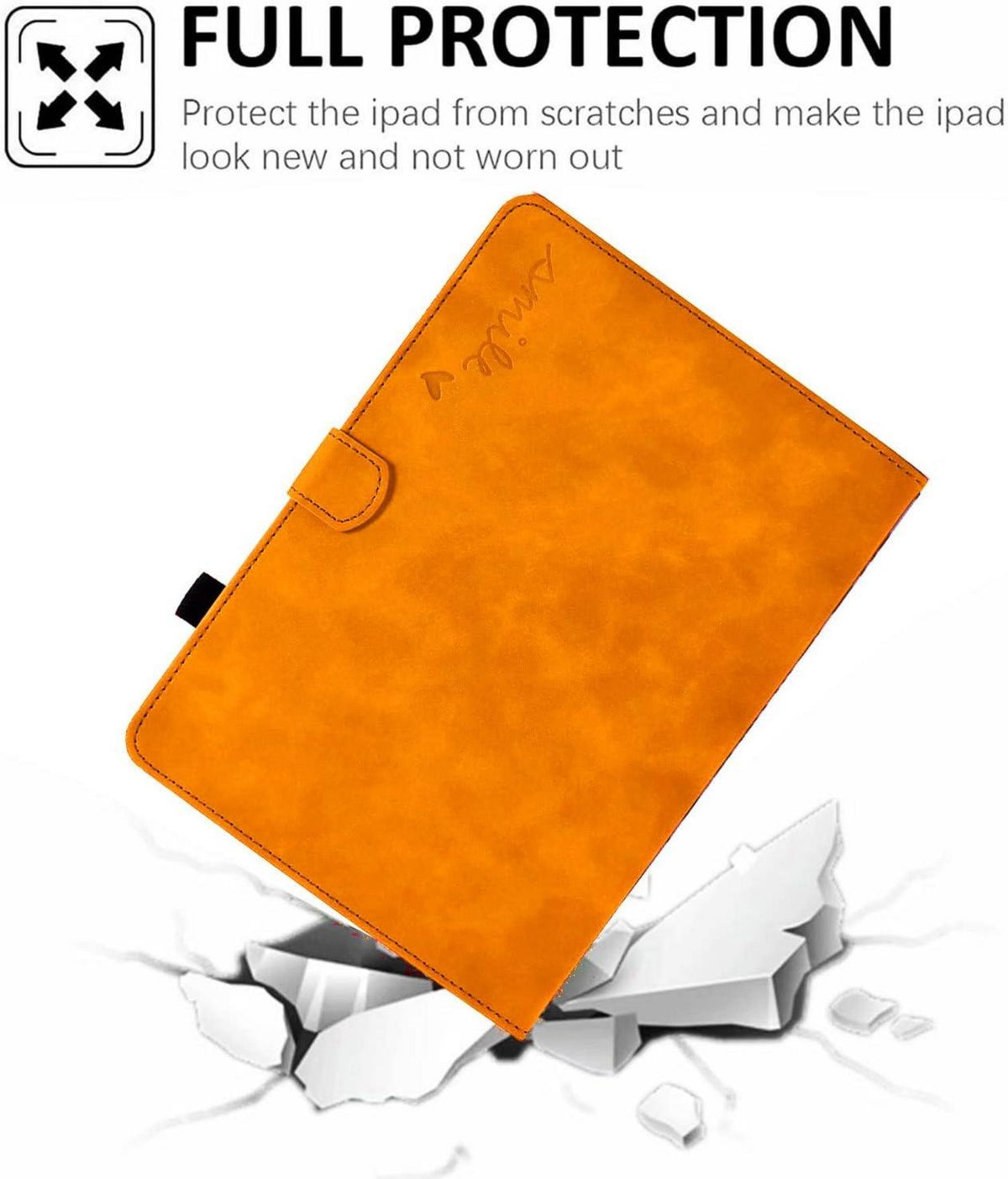 Samsung Galaxy Tab A 10.1 Zoll 2019 Hülle Orange PU Leder SM-T510 SM-T515