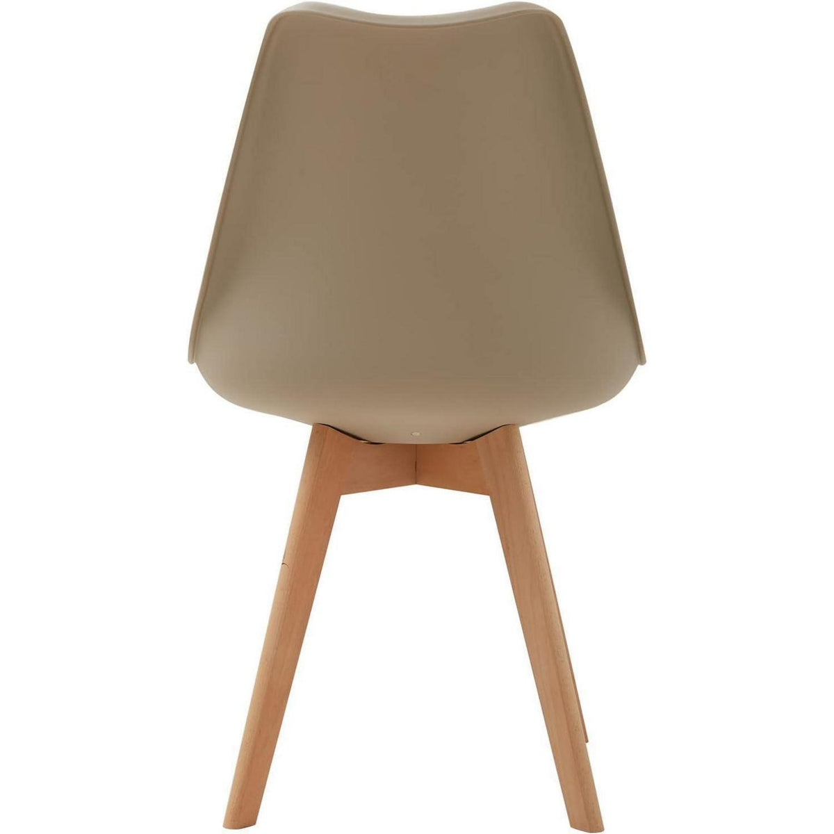 Esszimmerstuhl Set 8er – Weiß & Beige, Massivholzbeine