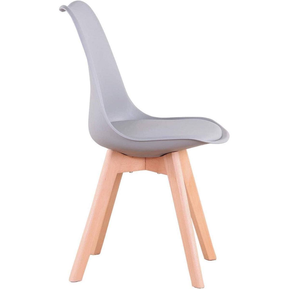 Esszimmerstuhl Set 8er – Massivholz, Abnehmbares Kissen (Glau+Beige)