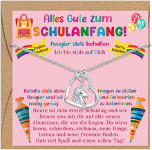 Einhorn Kette Mädchen Geschenke zur Einschulung mit Karte und