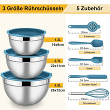 Edelstahl Rührschüssel Set mit luftdichtem Deckel und
