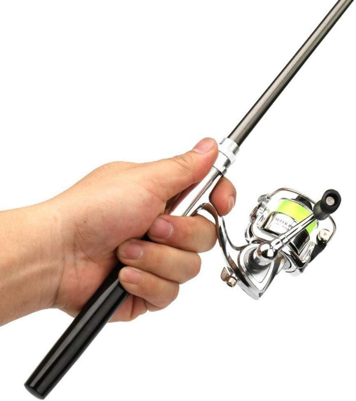 Mini Angelrute Set 1M 1.4M 1.6M Tasche Faltbar Reel Combo Pen Kit 7