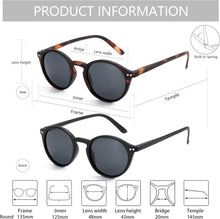 Polarisierte Vintage Retro Sonnenbrille Rund Quadrat 2er-Pack UV400