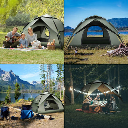 Camping Zelt Pop Up Sofortzelt 2-3 Personen Wasserdicht Winddicht UV Schutz