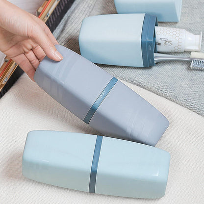 2er Set Zahnbürsten Etui Reisebecher multifunktional & hygienisch