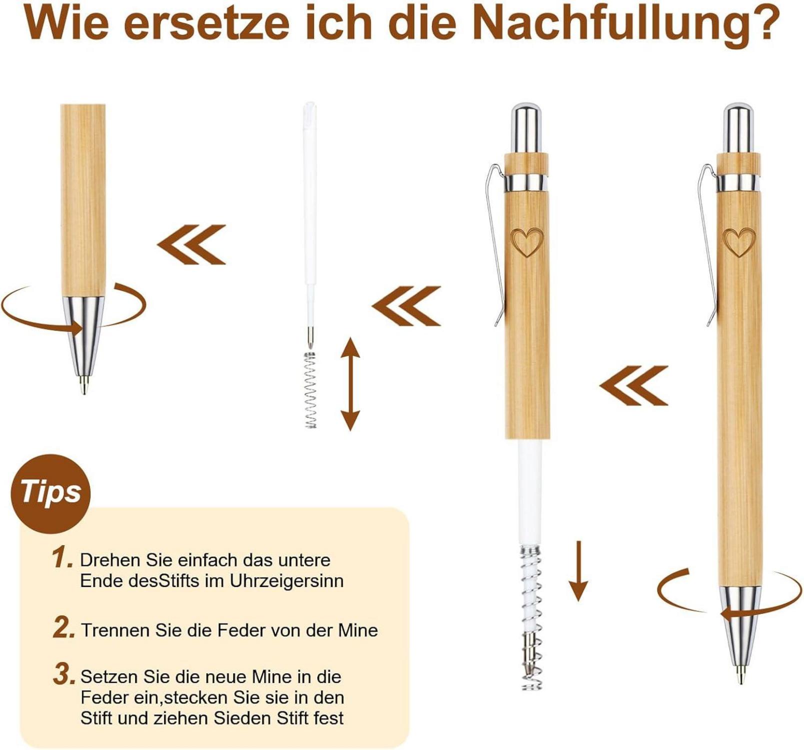 Sinseike Kugelschreiber Holzbox Gravur Geschenkset nachhaltig Büro Kollegen