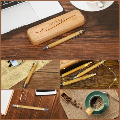 Sinseike Kugelschreiber Holzbox Gravur Inspirierend Geschenk Personalisierbar