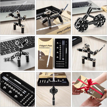 Tigerhu Magnetischer Kugelschreiber - Fidget Pen für Stressabbau, Multifunktions Magnetstift, Geschenk für Männer, Frauen, Kinder