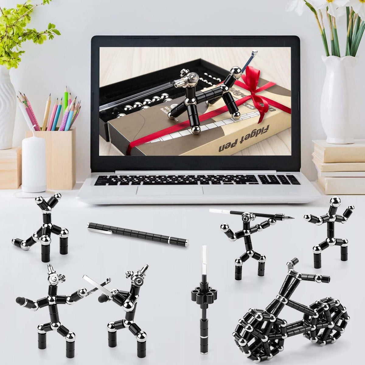Magnetischer Fidget Pen Kugelschreiber Stressabbau Multifunktions magnetisch
