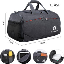 CANWAY Faltbare Sporttasche mit Schuhfach und Nassfach 45L
