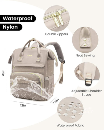 Wasserdichter Laptoprucksack 15,6 Zoll für Damen