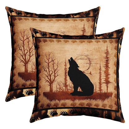 Wölfe Kissenbezug 50x50cm - 2er Set - Weich & Dekorativ