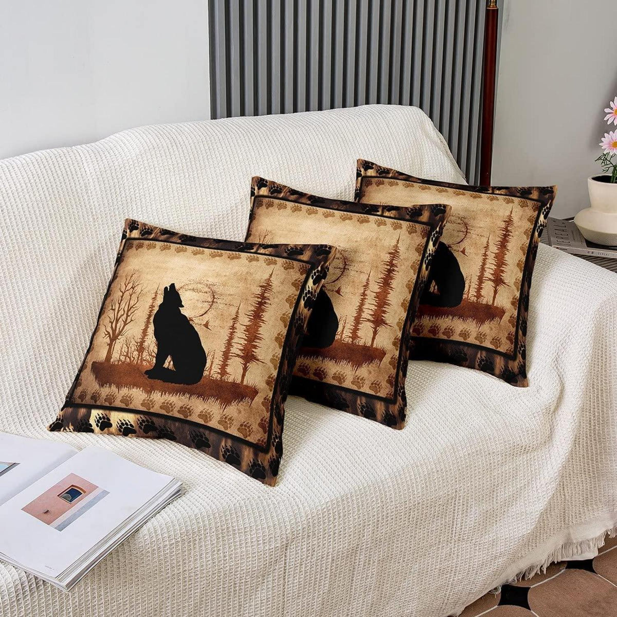 Wölfe Kissenbezug 50x50cm - 2er Set - Weich & Dekorativ