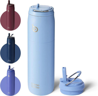 Isolierte Edelstahl Wasserflasche 32oz mit Strohhalm Griff, BPA-frei