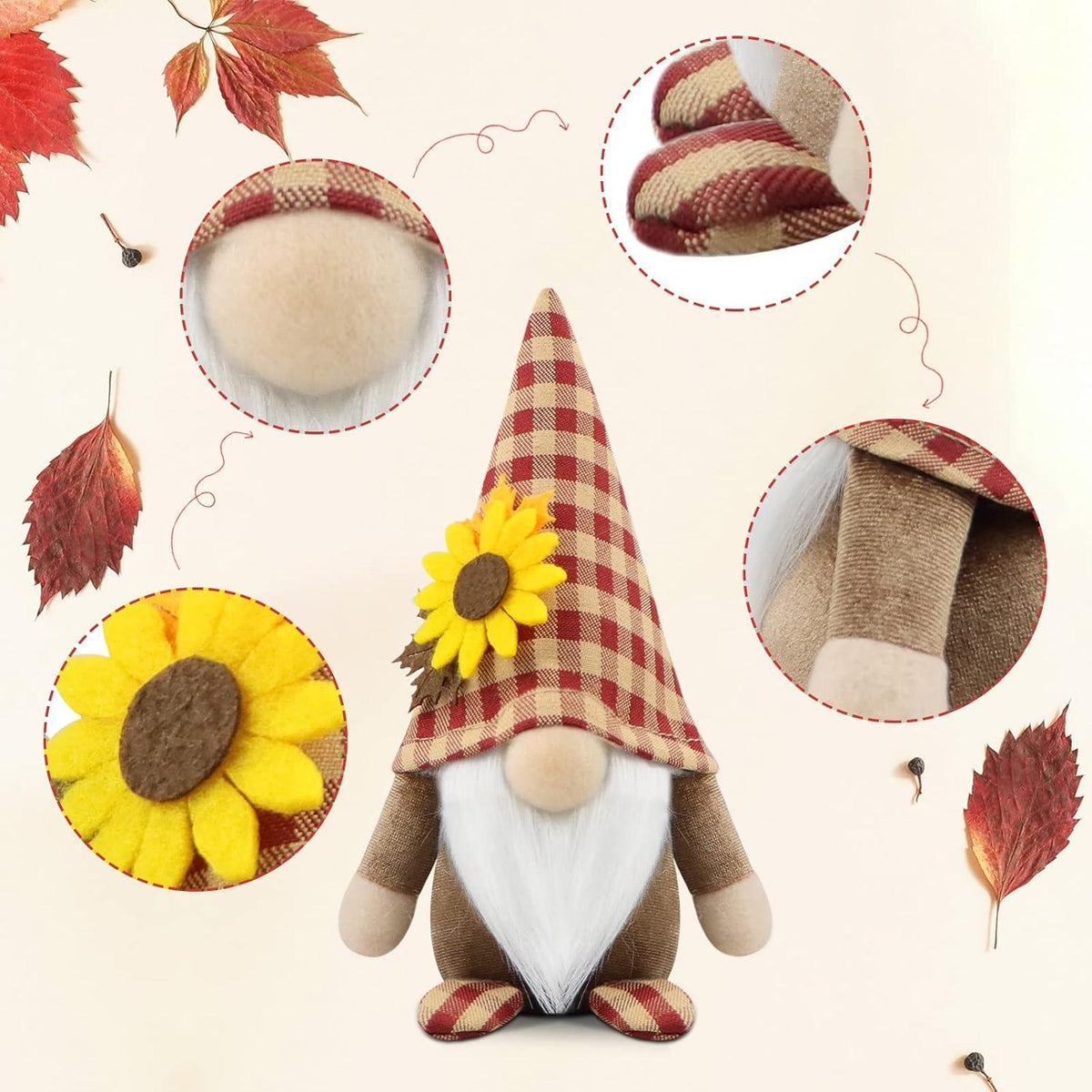 Herbst Wichtel Figuren Handgemachte Skandinavisches Tomte Set