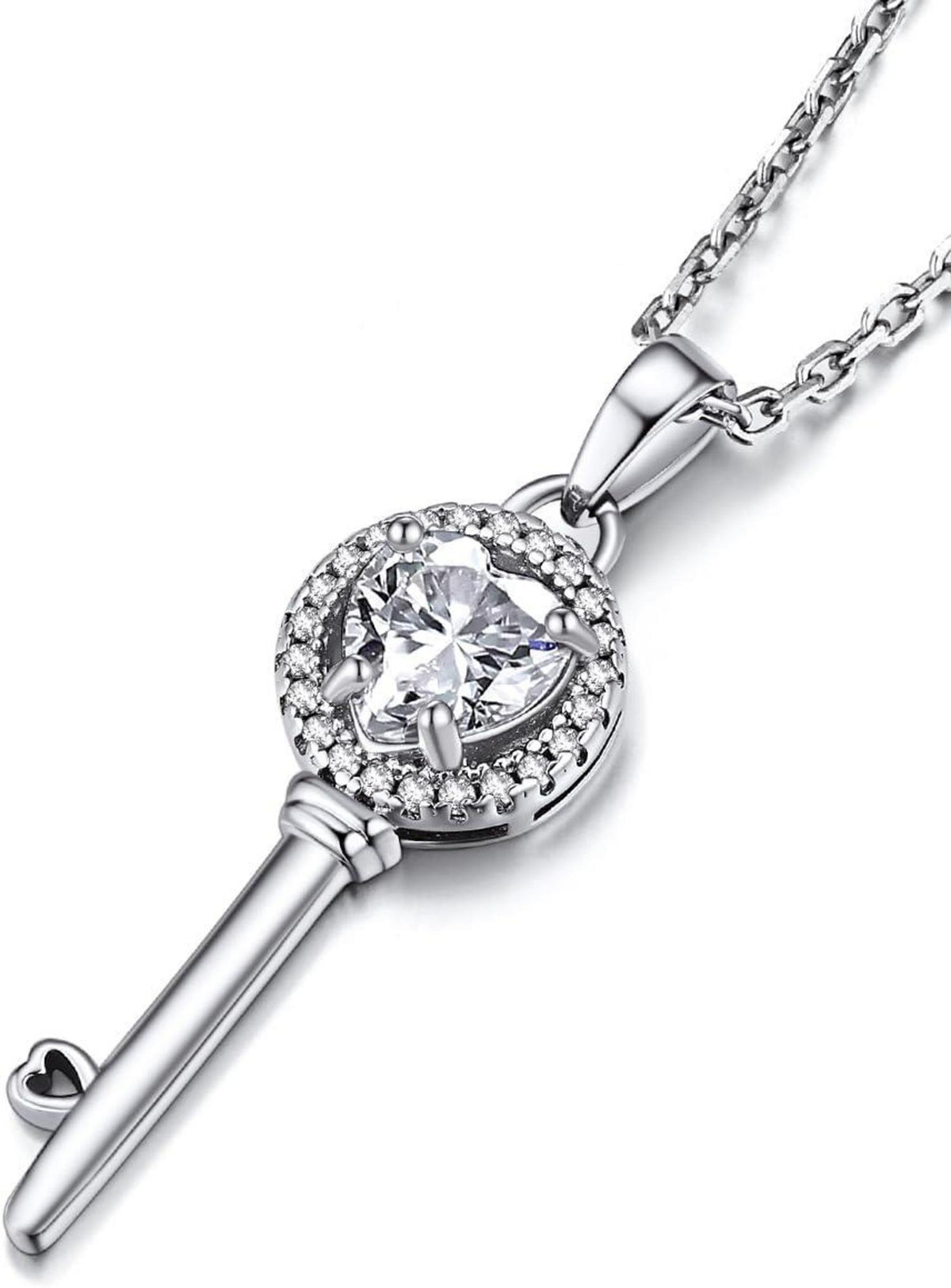 MomentWish Kreuzkette Moissanit 1,2 Karat Silber925 Anhänger Infinity